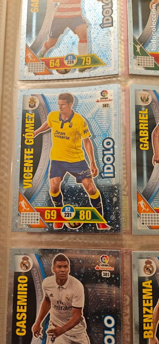 Cartes &agrave; collectionner de Football: Vicente G&oacute;mez - N&ordm; 382 - U.D. Las Palmas - &Iacute;dolo - Adrenalyn 2016 2017 17 16