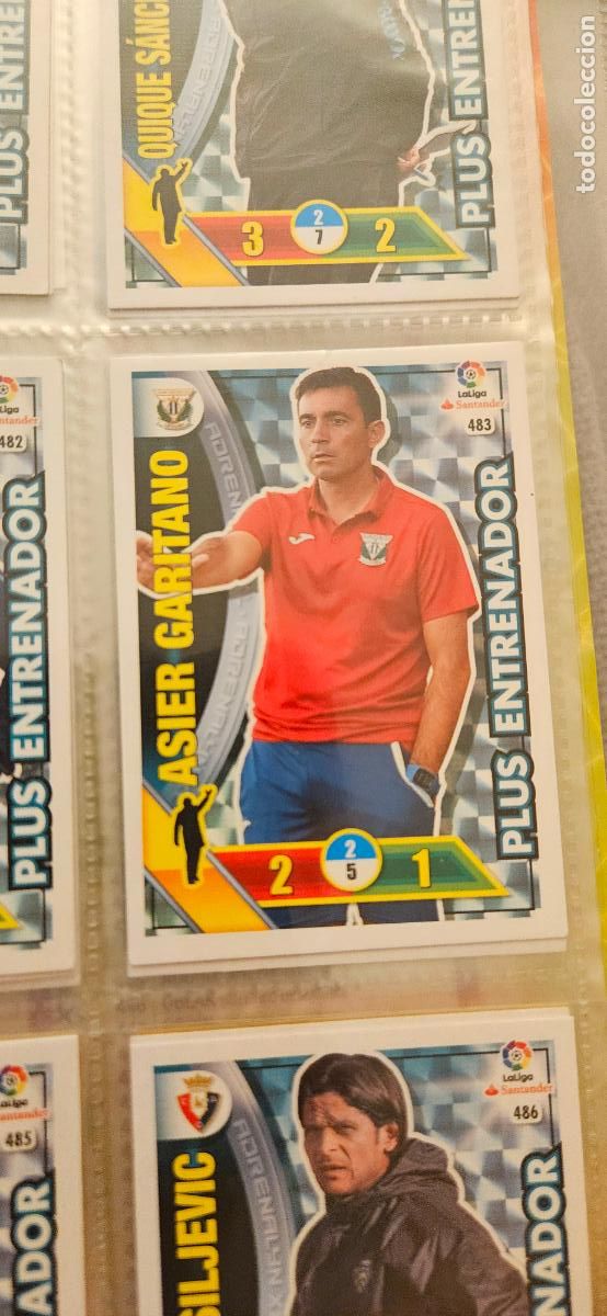 Cartes &agrave; collectionner de Football: Asier Garitano - N&ordm; 483 - C.D. Legan&eacute;s - Plus Entrenador - Adrenalyn 2016 2017 17 16