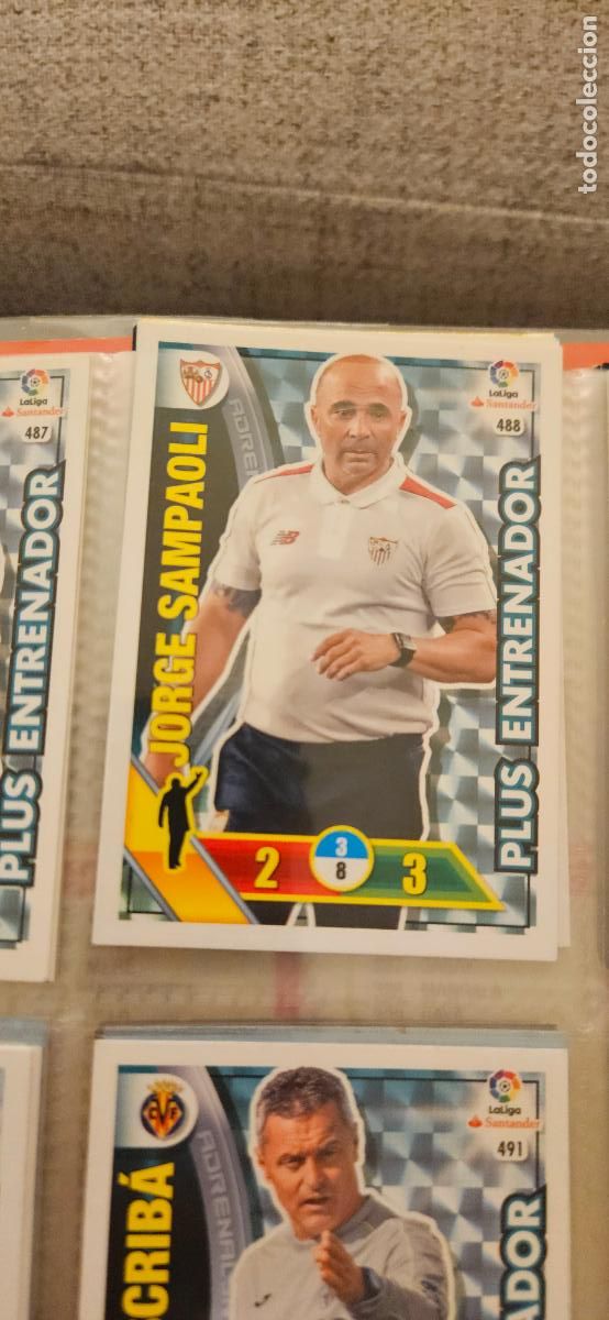 Cartes &agrave; collectionner de Football: Jorge Sampaoli - N&ordm; 488 - Sevilla F.C. - Plus Entrenador - Adrenalyn 2016 2017 17 16