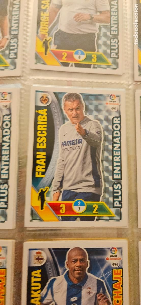 Cartes &agrave; collectionner de Football: Fran Escrib&aacute; - N&ordm; 491 - Villarreal C.F. - Plus Entrenador - Adrenalyn 2016 2017 17 16