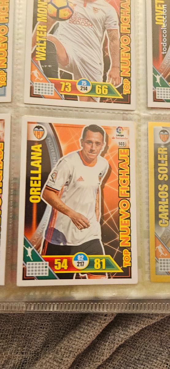 Cartes &agrave; collectionner de Football: Fabi&aacute;n Orellana - N&ordm; 503 - Valencia C.F. - Top Nuevo Fichaje - Adrenalyn 2016 2017 17 16