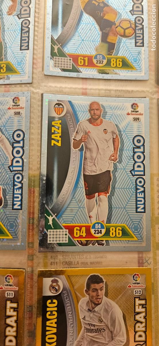 Cartes &agrave; collectionner de Football: Simone Zaza - N&ordm; 509 - Valencia C.F. - Nuevo &Iacute;dolo - Adrenalyn 2016 2017 17 16