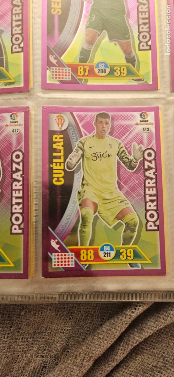Cromos de f&uacute;tbol: Iv&aacute;n Cu&eacute;llar - N&ordm; 413 - Real Sporting - Porterazo - Adrenalyn 2016 2017 17 16