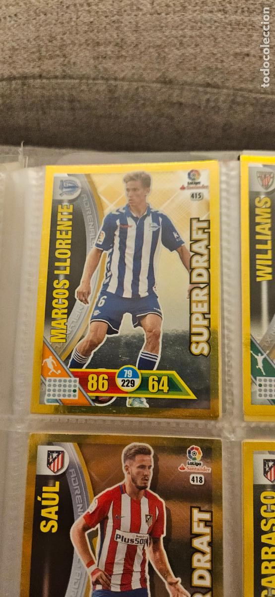 Cromos de f&uacute;tbol: Marcos Llorente - N&ordm; 415 - Deportivo Alav&eacute;s - Super Draft - Adrenalyn 2016 2017 17 16