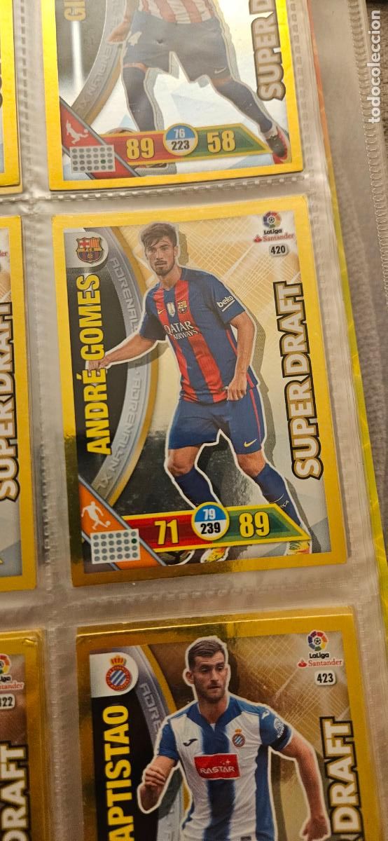 Cromos de f&uacute;tbol: Andr&eacute; Gomes - N&ordm; 420 - F.C. Barcelona - Super Draft - Adrenalyn 2016 2017 17 16