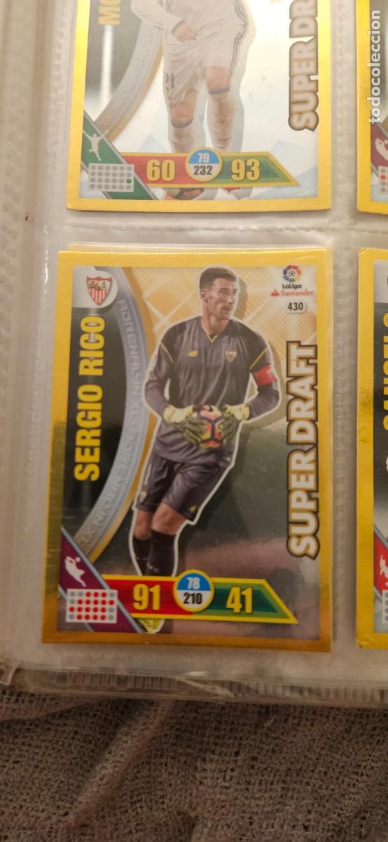 Cromos de f&uacute;tbol: Sergio Rico - N&ordm; 430 - Sevilla F.C. - Super Draft - Adrenalyn 2016 2017 17 16