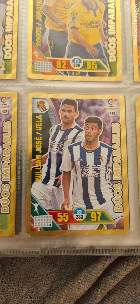 Cromos de f&uacute;tbol: Willian Jos&eacute; / Carlos Vela - N&ordm; 440 - Real Sociedad - D&uacute;os Imparables - Adrenalyn 2016 2017