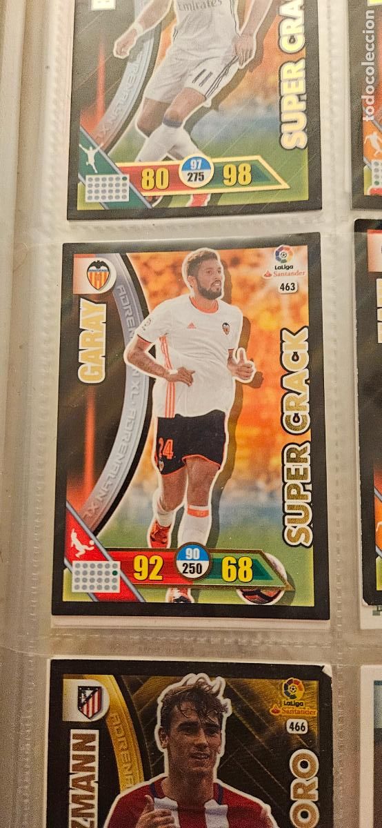 Cromos de f&uacute;tbol: Ezequiel Garay - N&ordm; 463 - Valencia C.F. - Super Crack - Adrenalyn 2016 2017 17 16