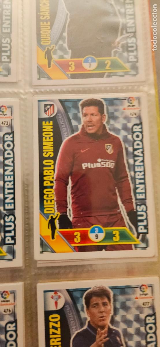 Cromos de f&uacute;tbol: Diego Pablo Simeone - N&ordm; 474 - Atl&eacute;tico de Madrid - Plus Entrenador - Adrenalyn 2016 2017 17
