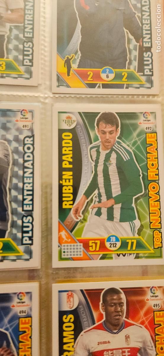 Cromos de f&uacute;tbol: Rub&eacute;n Pardo - N&ordm; 492 - Real Betis - Top Nuevo Fichaje - Adrenalyn 2016 2017 17 16