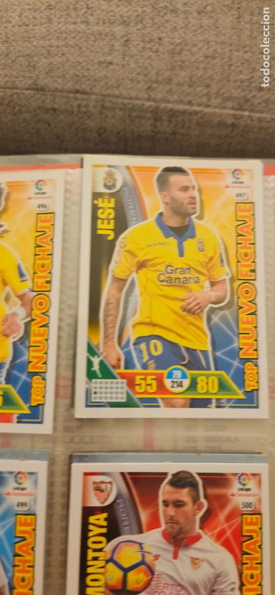 Cromos de f&uacute;tbol: Jes&eacute; Rodr&iacute;guez - N&ordm; 497 - U.D. Las Palmas - Top Nuevo Fichaje - Adrenalyn 2016 2017 17 16