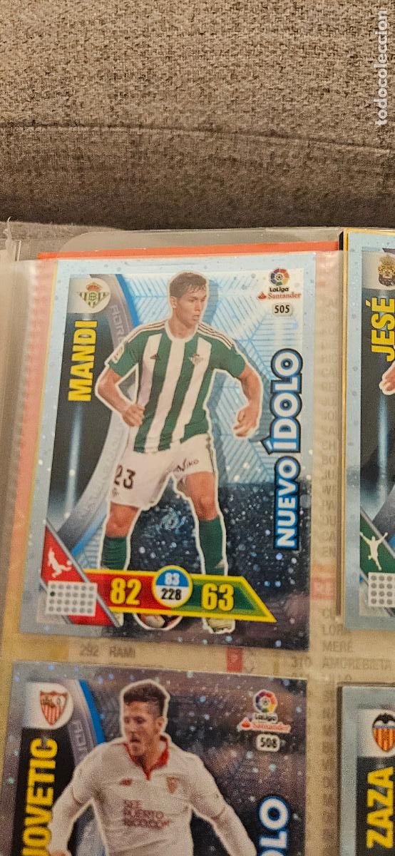 Cromos de f&uacute;tbol: A&iuml;ssa Mandi - N&ordm; 505 - Real Betis - Nuevo &Iacute;dolo - Adrenalyn 2016 2017 17 16