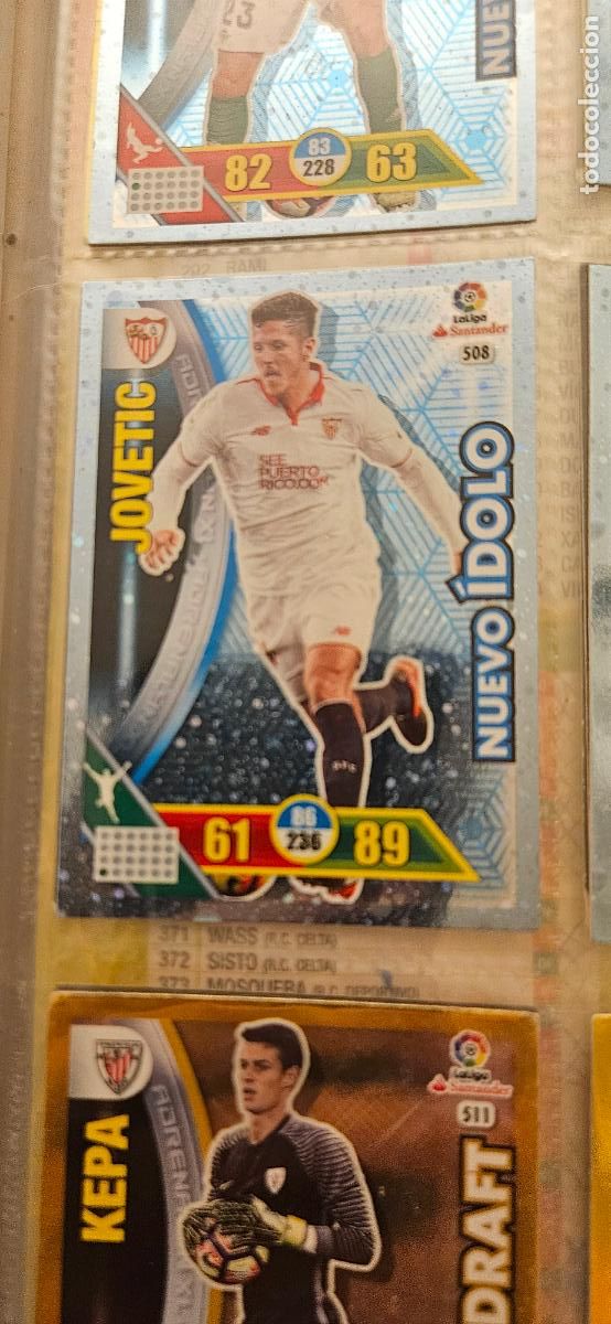 Cromos de f&uacute;tbol: Stevan Joveti? - N&ordm; 508 - Sevilla F.C. - Nuevo &Iacute;dolo - Adrenalyn 2016 2017 17 16