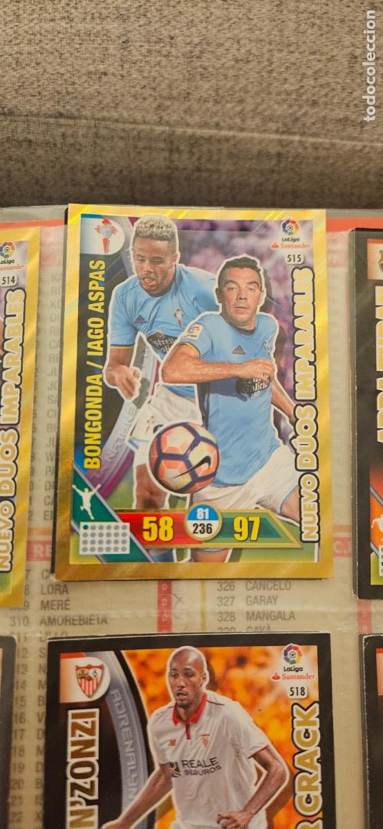 Cromos de f&uacute;tbol: Theo Bongonda / Iago Aspas - N&ordm; 515 - R.C. Celta - Nuevo D&uacute;os Imparables - Adrenalyn 2016 20