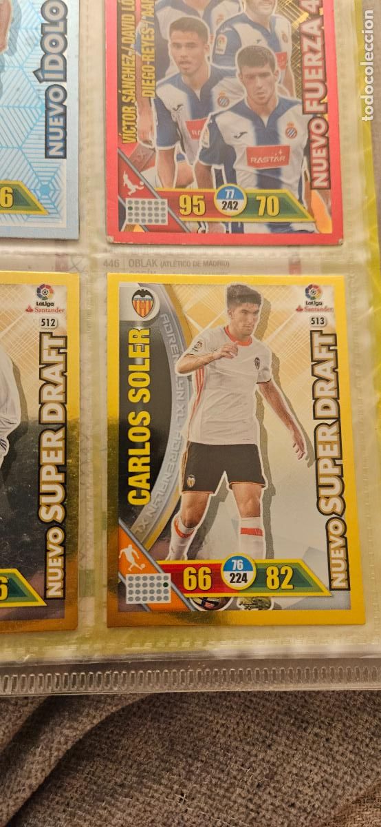 Cromos de f&uacute;tbol: Carlos Soler - N&ordm; 513 - Valencia C.F. - Nuevo Super Draft - Adrenalyn 2016 2017 17 16