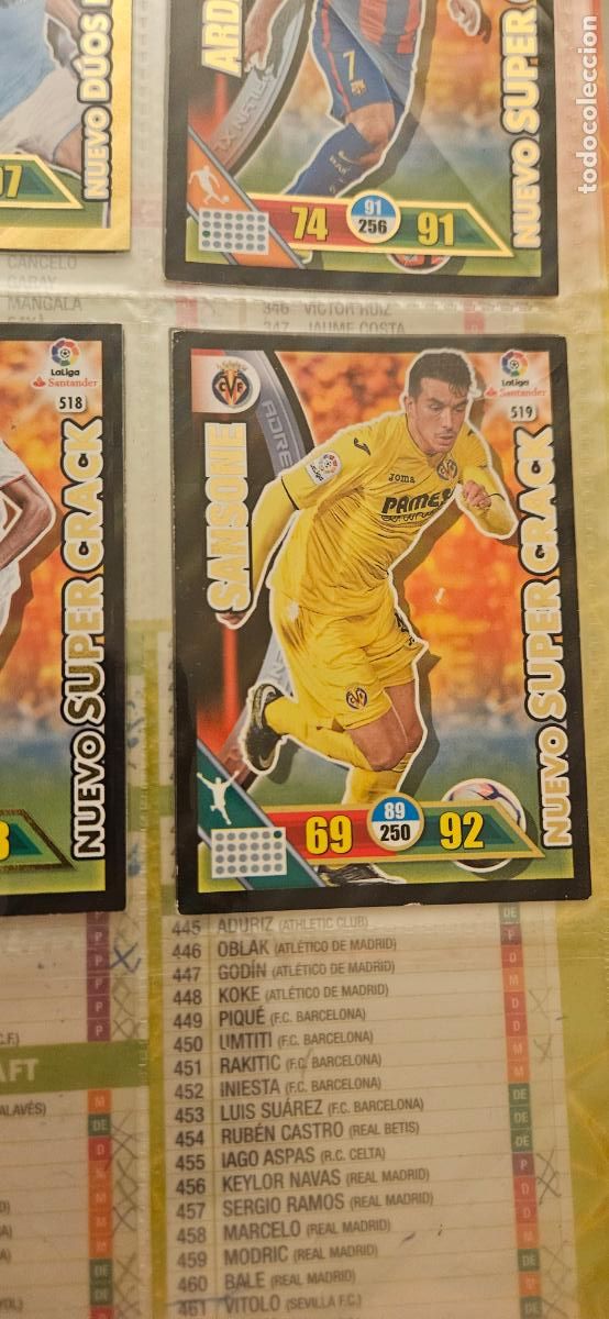 Cromos de f&uacute;tbol: Nicola Sansone - N&ordm; 519 - Villarreal C.F. - Nuevo Super Crack - Adrenalyn 2016 2017 17 16