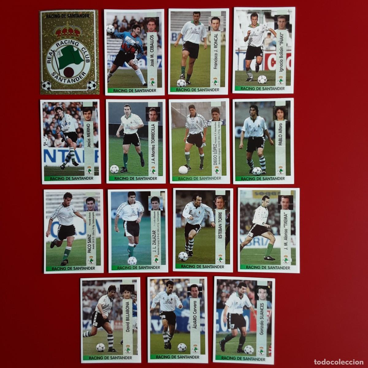 Cromos de f&uacute;tbol: EQUIPO CASI COMPLETO RACING SANTANDER LIGA 1996 1997 96 97 EDITORIAL PANINI SIN PEGAR