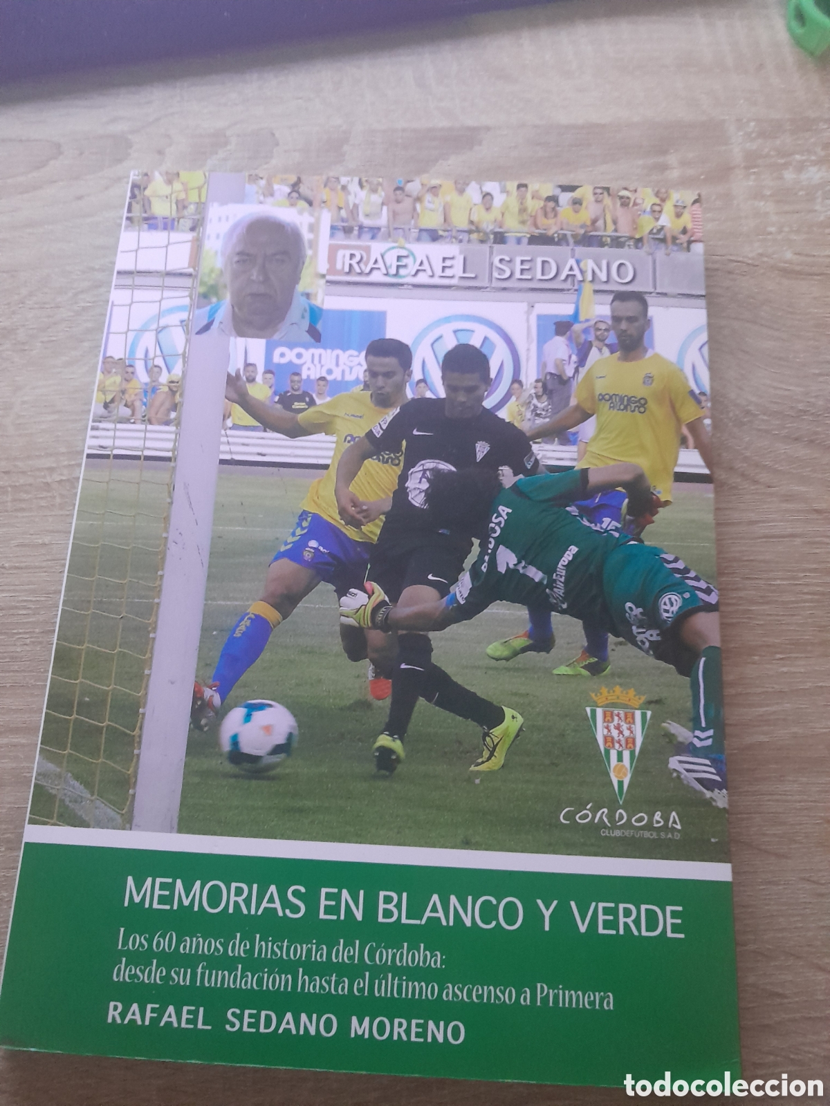 Cromos de f&uacute;tbol: Cordoba CF Rafael sedano memorias en blanco y verde
