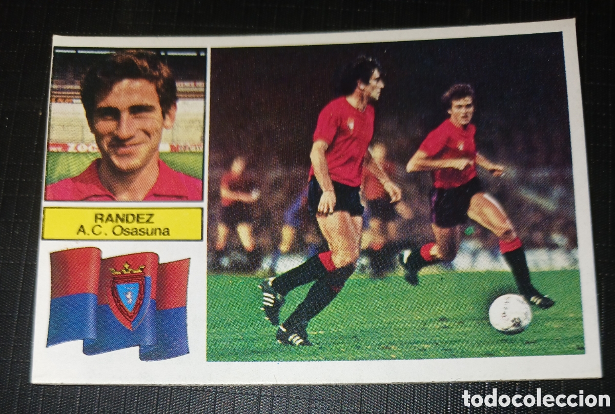 Cromos de f&uacute;tbol: Cromo Randez A.C. Osasuna Ed. Este Liga 1982 1983 82-83 Sin pegar, nunca pegado