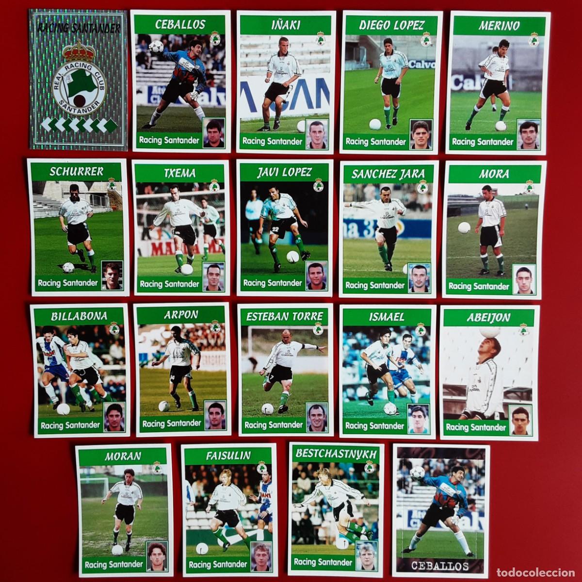 Cromos de f&uacute;tbol: LOTE 19 CROMOS DIFERENTES RACING SANTANDER LIGA 1997 1998 97 98 EDITORIAL PANINI SIN PEGAR