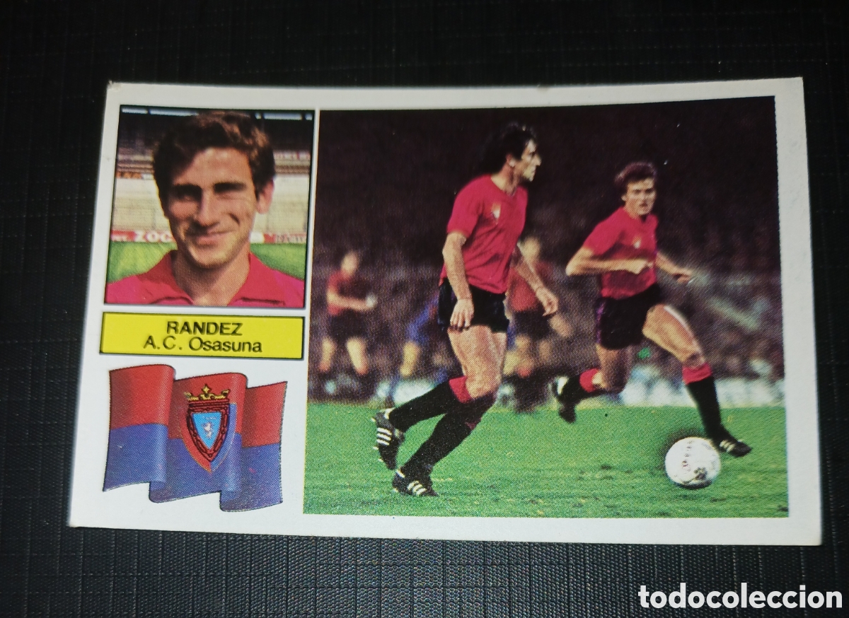 Cromos de f&uacute;tbol: Cromo Randez A.C. Osasuna Ed. Este Liga 1982 1983 82-83 Sin pegar, nunca pegado