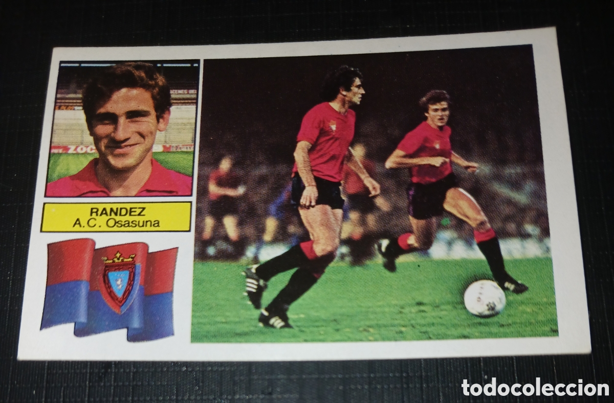 Cromos de f&uacute;tbol: Cromo Randez A.C. Osasuna Ed. Este Liga 1982 1983 82-83 Sin pegar, nunca pegado