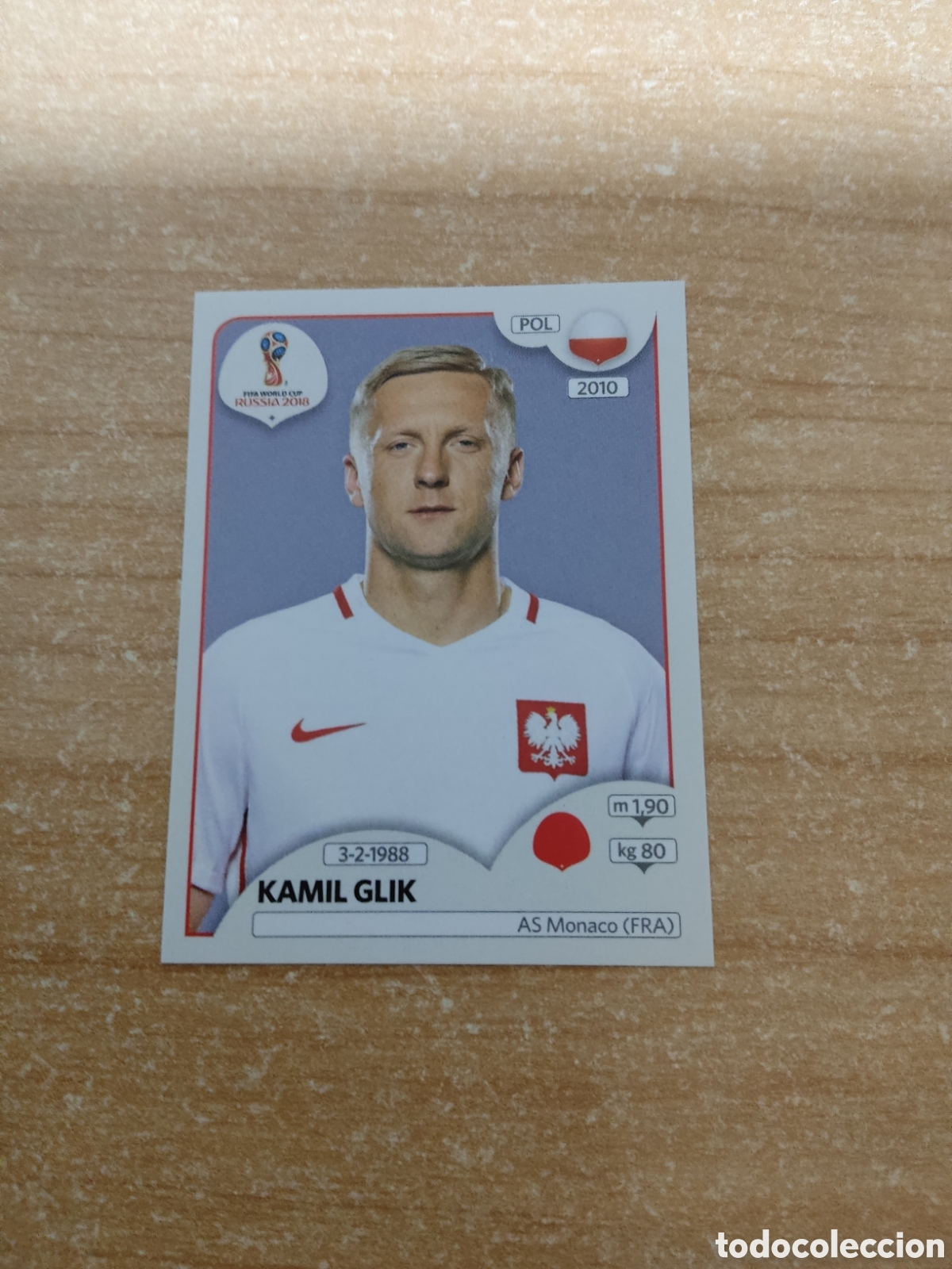 Cromos de f&uacute;tbol: 597 KAMIL GLIK POLONIA MUNDIAL 2018 RUSSIA