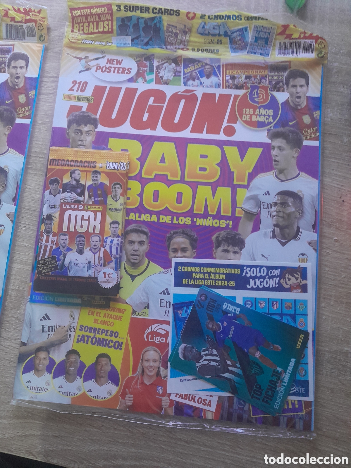 Cromos de f&uacute;tbol: Revista jugon n&ordm; 210 precintada.