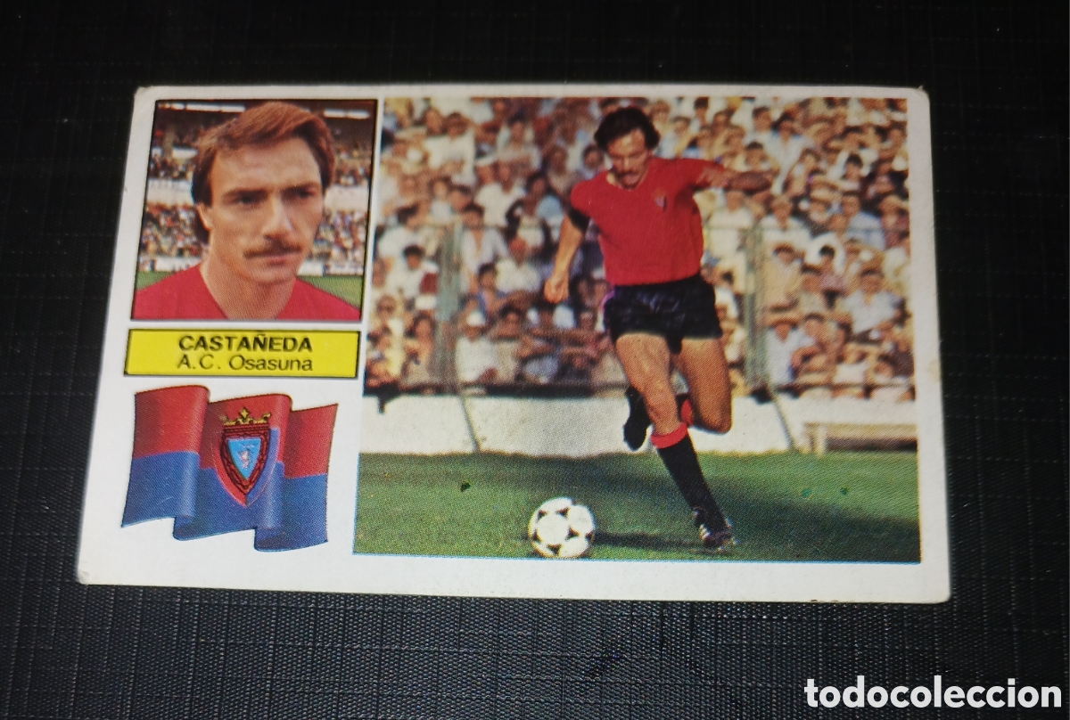 Cromos de f&uacute;tbol: Cromo Casta&ntilde;eda A.C. Osasuna Ed. Este Liga 1982 1983 82-83 Baja, sin pegar, nunca pegado