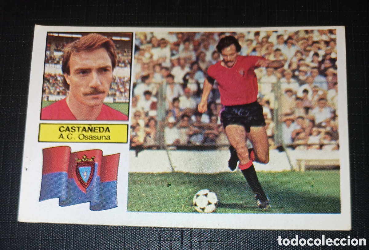 Cromos de f&uacute;tbol: Cromo Casta&ntilde;eda A.C. Osasuna Ed. Este Liga 1982 1983 82-83 Baja, sin pegar, nunca pegado