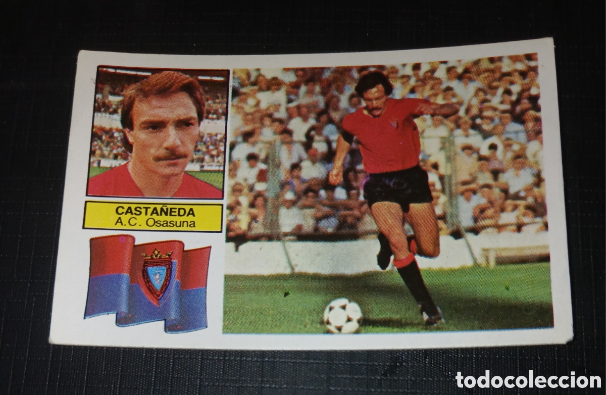 Cromos de f&uacute;tbol: Cromo Casta&ntilde;eda A.C. Osasuna Ed. Este Liga 1982 1983 82-83 Baja, sin pegar, nunca pegado