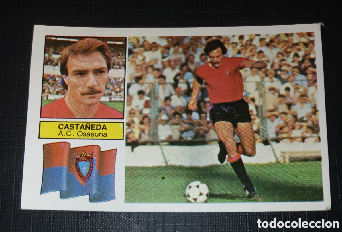 Cromos de f&uacute;tbol: Cromo Casta&ntilde;eda A.C. Osasuna Ed. Este Liga 1982 1983 82-83 Baja, sin pegar, nunca pegado