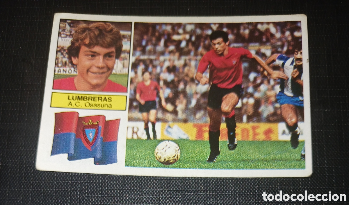 Cromos de f&uacute;tbol: Cromo Lumbreras A.C. Osasuna Ed. Este Liga 1982 1983 82-83 Sin pegar, nunca pegado