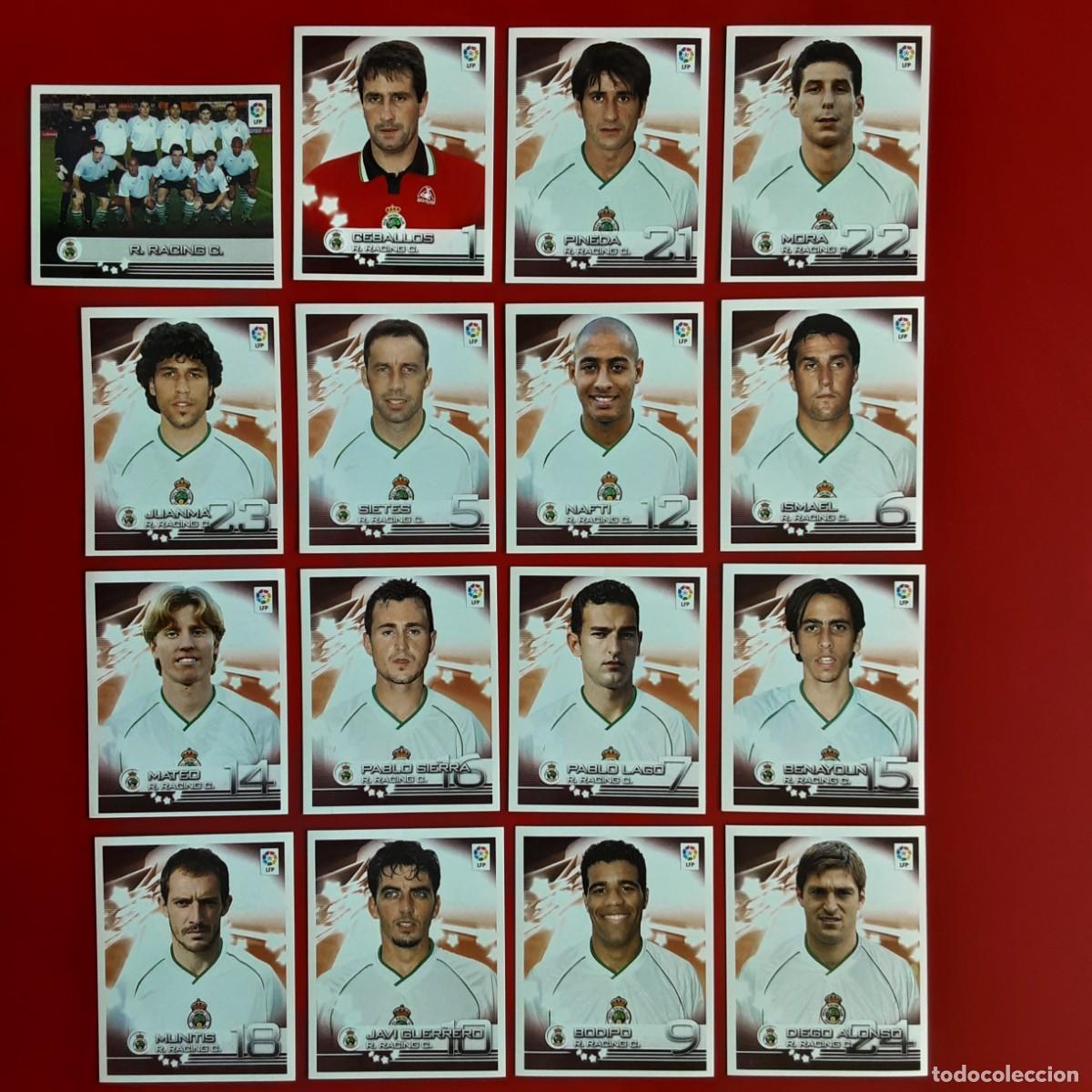 Cromos de f&uacute;tbol: EQUIPO CASI COMPLETO RACING SANTANDER LIGA 2002 2003 02 03 SUPERLIGA LAS ESTRELLA PANINI SIN PEGAR