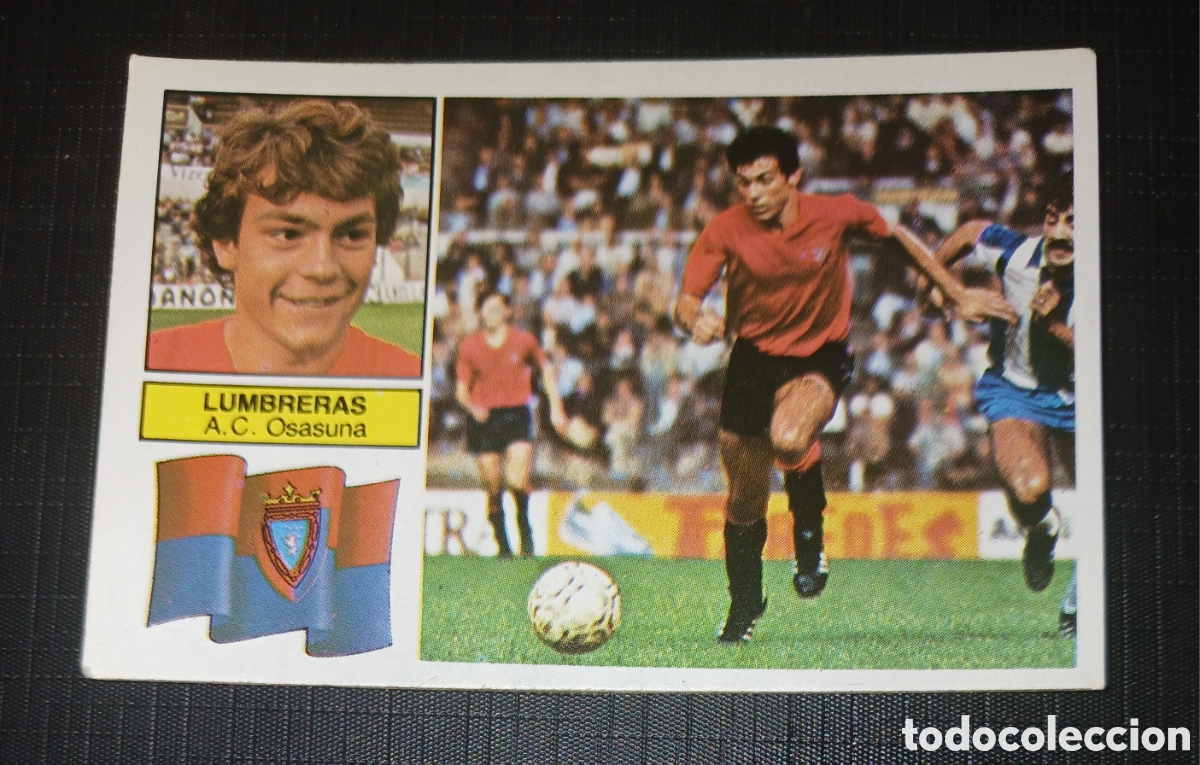 Cromos de f&uacute;tbol: Cromo Lumbreras A.C. Osasuna Ed. Este Liga 1982 1983 82-83 Sin pegar, nunca pegado