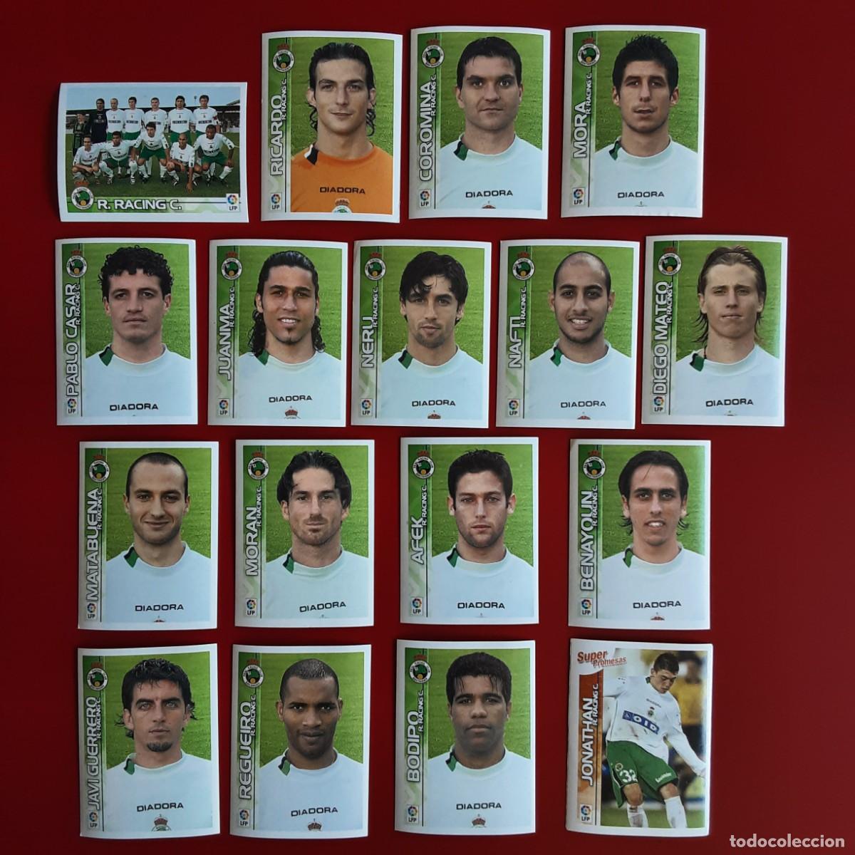 Cromos de f&uacute;tbol: EQUIPO CASI COMPLETO RACING SANTANDER LIGA 2003 2004 03 04 SUPERLIGA LAS ESTRELLA PANINI SIN PEGAR