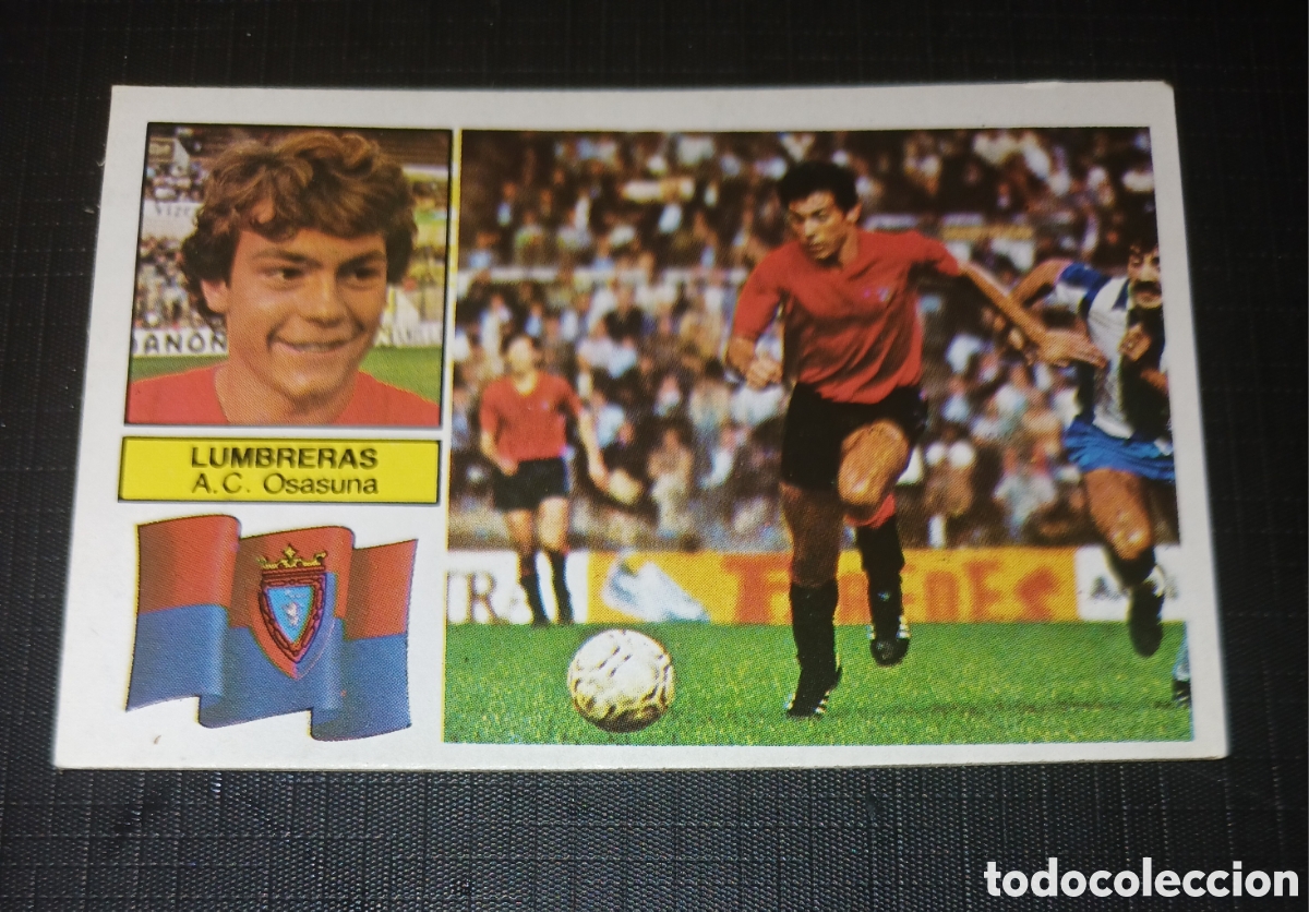 Cromos de f&uacute;tbol: Cromo Lumbreras A.C. Osasuna Ed. Este Liga 1982 1983 82-83 Sin pegar, nunca pegado