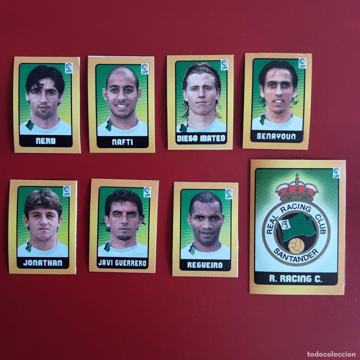 Cromos de f&uacute;tbol: LOTE 8 CROMO CHICLES DIFERENTES RACING SANTANDER LIGA DE LAS ESTRELLAS 2003 2004 03 04 SIN PEGAR