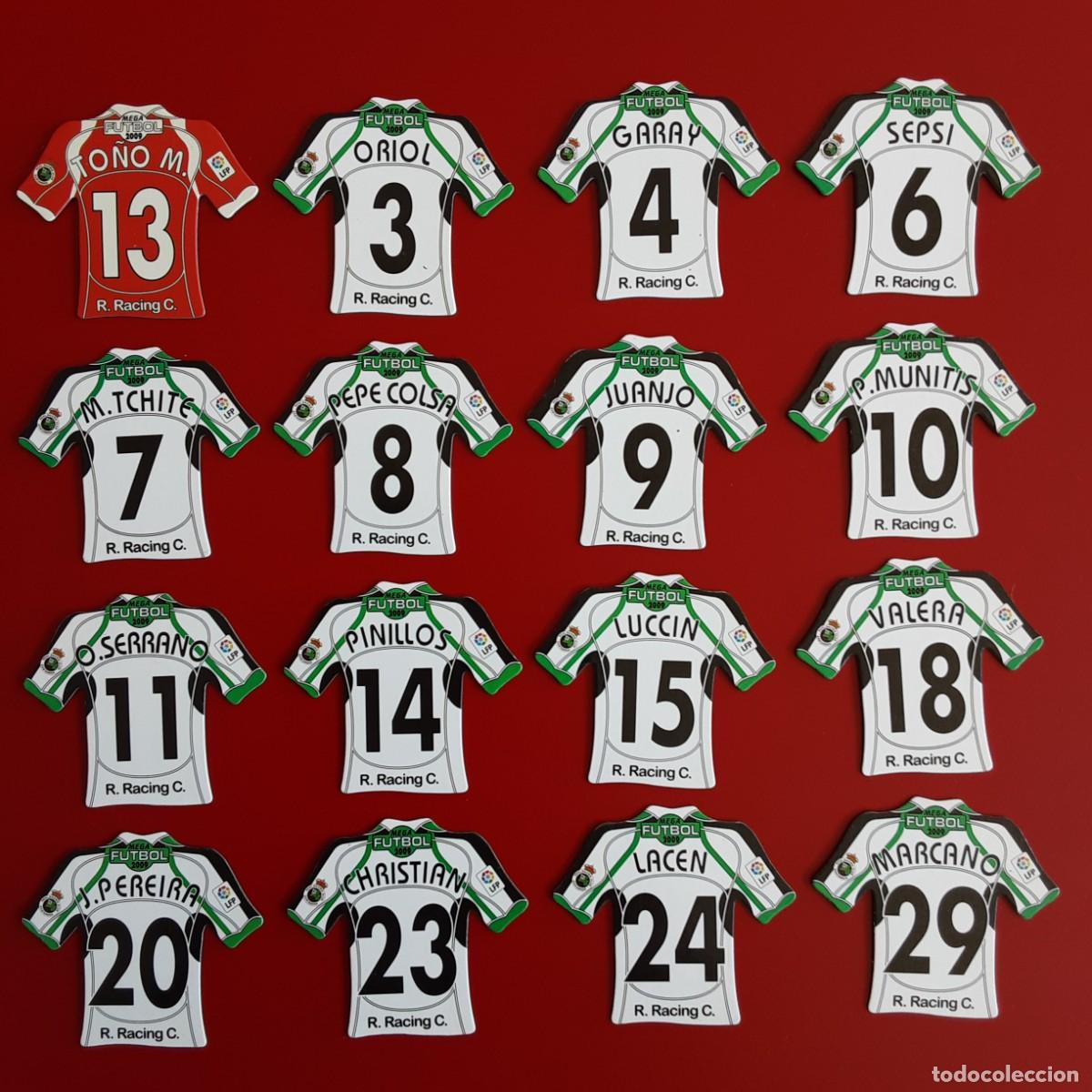 Cromos de f&uacute;tbol: EQUIPO COMPLETO RACING SANTANDER LIGA 2008 2009 08 09 MEGA FUTBOL IMANES