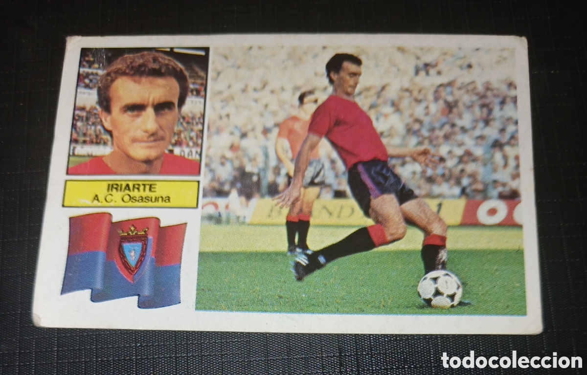 Cromos de f&uacute;tbol: Cromo Iriarte A.C. Osasuna Ed. Este Liga 1982 1983 82-83 Sin pegar, nunca pegado