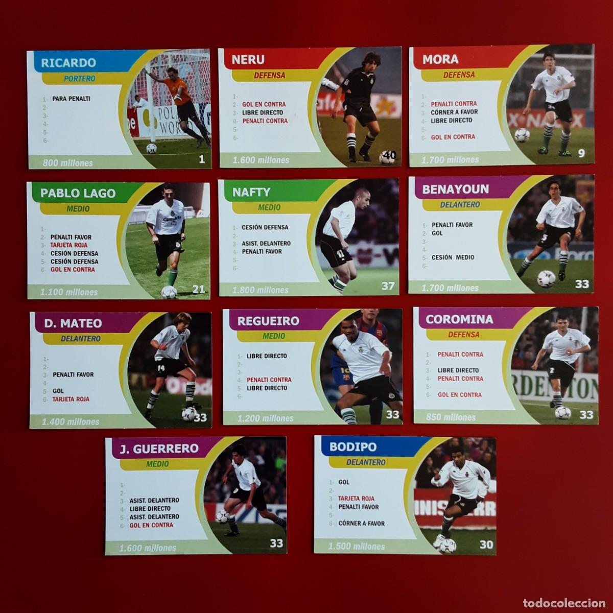 Cromos de f&uacute;tbol: EQUIPO COMPLETO RACING SANTANDER LIGA 2003 2004 03 04 EL JUEGO DE LA LIGA MAGIA BORRAS