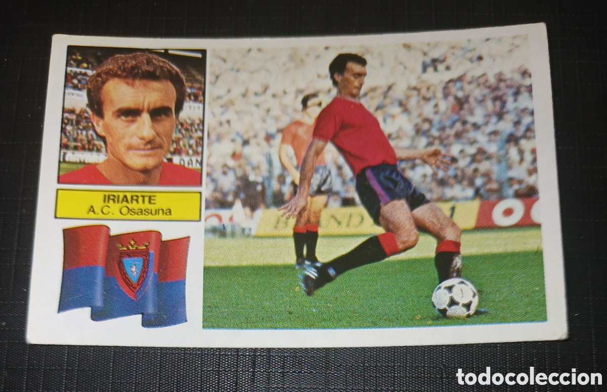 Cromos de f&uacute;tbol: Cromo Iriarte A.C. Osasuna Ed. Este Liga 1982 1983 82-83 Sin pegar, nunca pegado