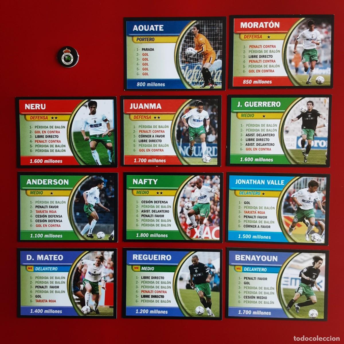 Cromos de f&uacute;tbol: EQUIPO COMPLETO RACING SANTANDER LIGA 2004 2005 04 05 EL JUEGO DE LA LIGA MAGIA BORRAS