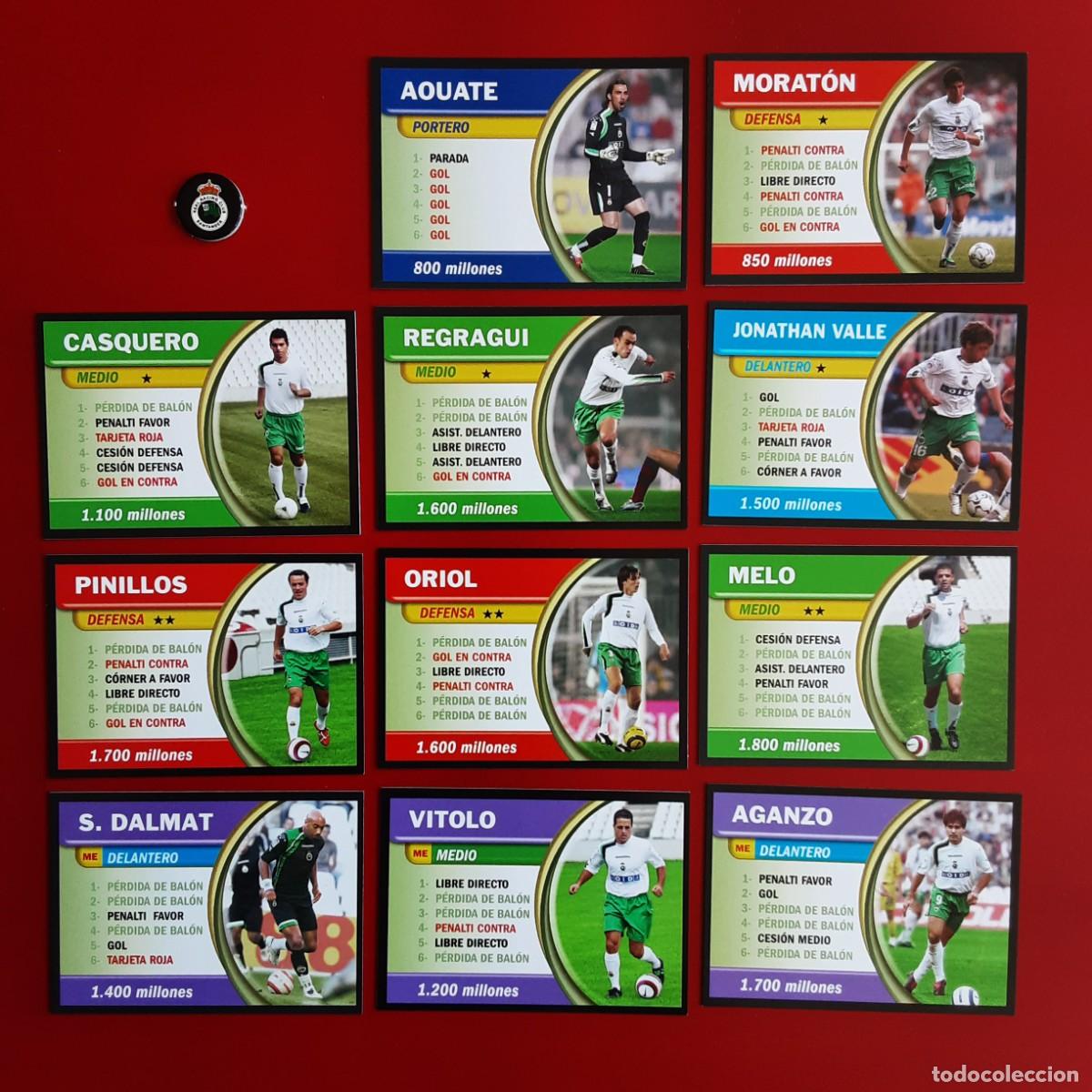 Cromos de f&uacute;tbol: EQUIPO COMPLETO RACING SANTANDER LIGA 2005 2006 05 06 EL JUEGO DE LA LIGA MAGIA BORRAS