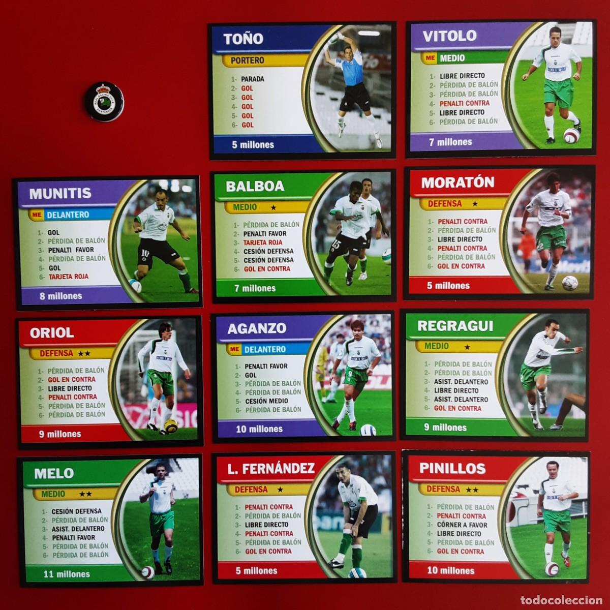 Cromos de f&uacute;tbol: EQUIPO COMPLETO RACING SANTANDER LIGA 2006 2007 06 07 EL JUEGO DE LA LIGA MAGIA BORRAS