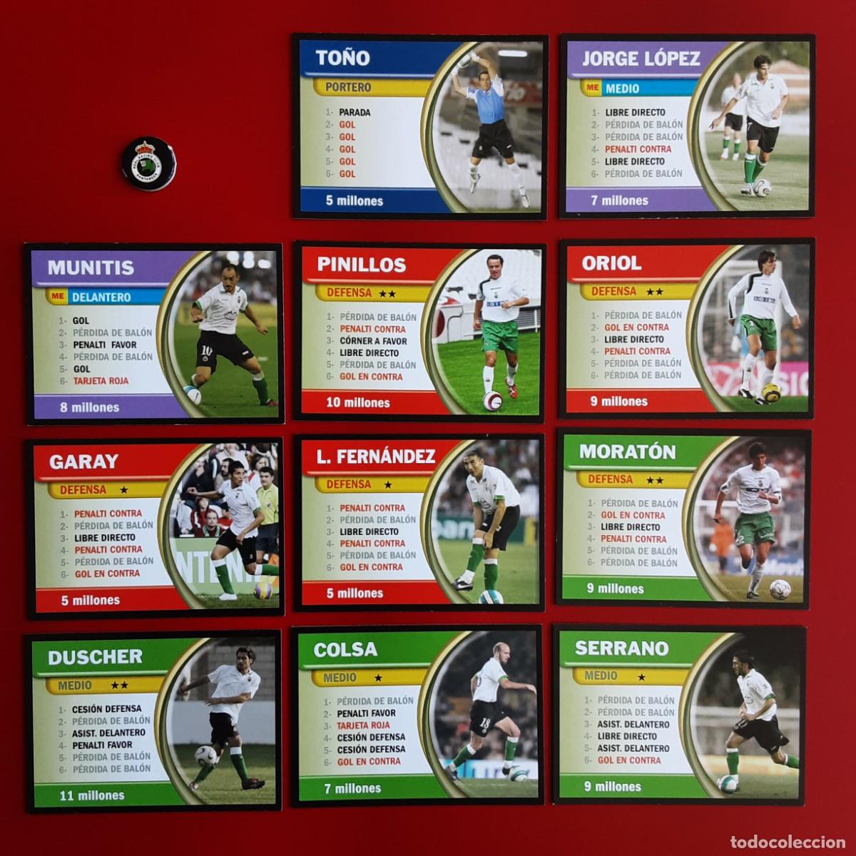 Cromos de f&uacute;tbol: EQUIPO COMPLETO RACING SANTANDER LIGA 2007 2008 07 08 EL JUEGO DE LA LIGA MAGIA BORRAS