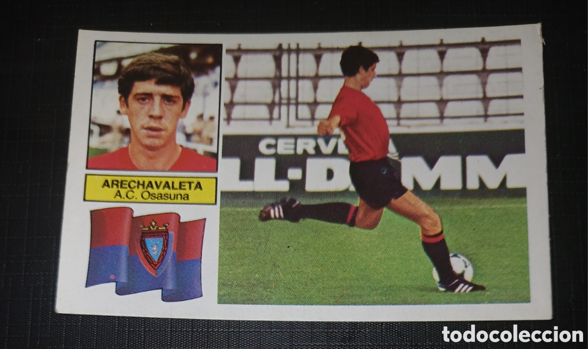 Cromos de f&uacute;tbol: Cromo Arechavaleta A.C. Osasuna Ed. Este Liga 1982 1983 82-83 &Uacute;ltimos Fichajes, sin pegar