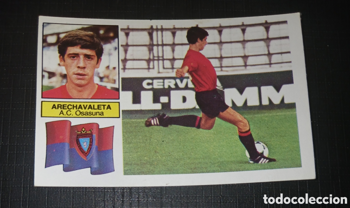 Cromos de f&uacute;tbol: Cromo Arechavaleta A.C. Osasuna Ed. Este Liga 1982 1983 82-83 &Uacute;ltimos Fichajes, sin pegar