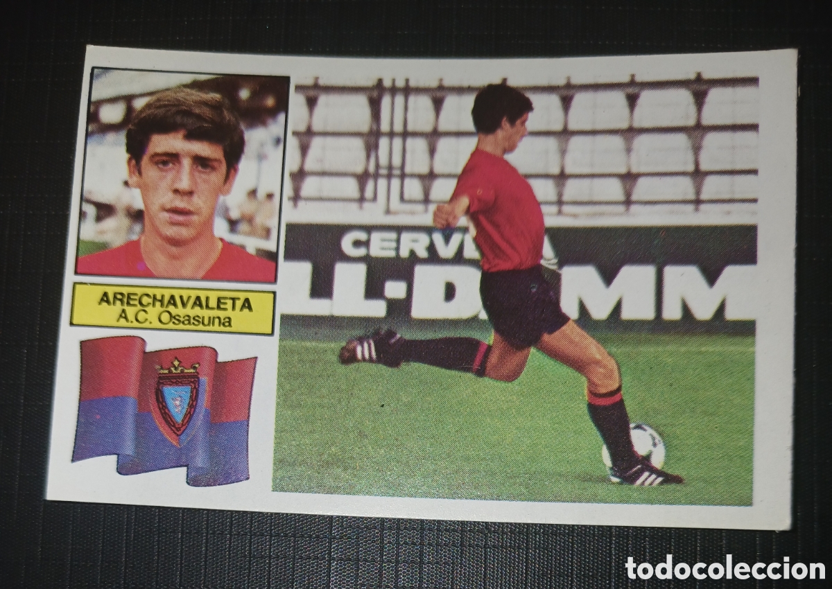 Cromos de f&uacute;tbol: Cromo Arechavaleta A.C. Osasuna Ed. Este Liga 1982 1983 82-83 &Uacute;ltimos Fichajes, sin pegar