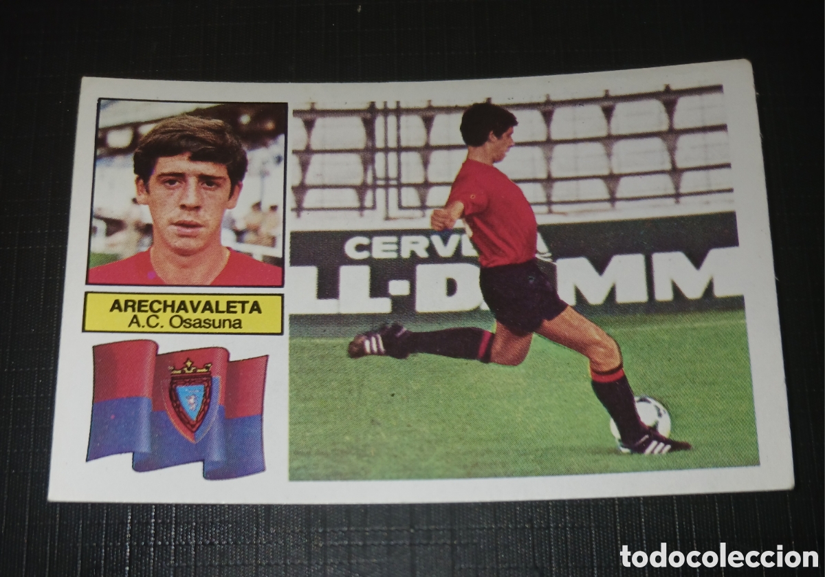 Cromos de f&uacute;tbol: Cromo Arechavaleta A.C. Osasuna Ed. Este Liga 1982 1983 82-83 &Uacute;ltimos Fichajes, sin pegar, nunca peg